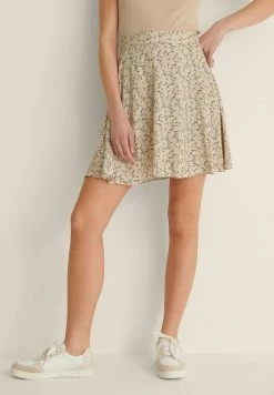 NA-KD Jupe Trapèze - Beige Flower