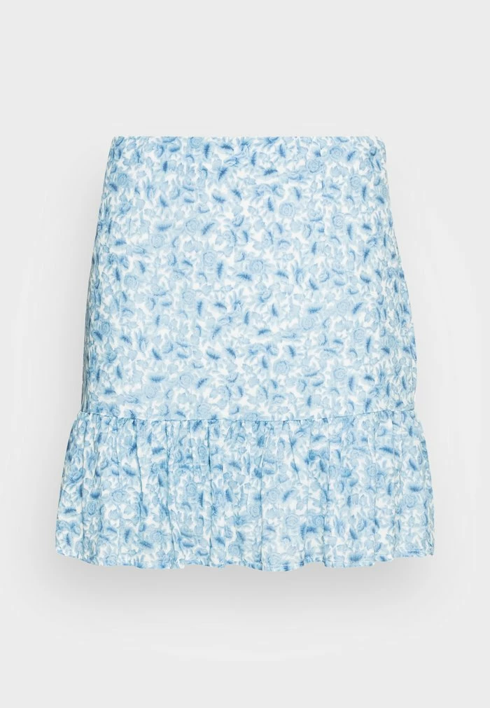 NA-KD FRILL SKIRT - Minijupe - Blue Bunches 4 NA-KD FRILL SKIRT - Minijupe - Blue Bunches – Image 4