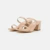 NA-KD SQUARED TWO STRAP - Mules à Talons - Beige -NA-KD Soldes Magasin 306715bcdacf46f188863dbc3e639703