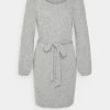 PAMELA REIF X NA-KD - DROPPED SHOULDER MINI DRESS - Robe Pull - Grey Melange -NA-KD Soldes Magasin 30b0fe0c06ee41349955e35976d9ec62