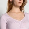 PAMELA REIF X NA-KD - DRAWSTRING DETAIL LONG SLEEVE - T-shirt à Manches Longues - Orchid -NA-KD Soldes Magasin 3127d1c4cae2463fbc39747bdbe16ac4