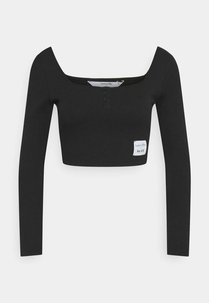 NA-KD TOP ZIA - T-shirt à Manches Longues - Black 6 NA-KD TOP ZIA - T-shirt à Manches Longues - Black – Image 6