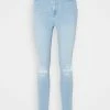 NA-KD HIGH WAIST - Jeans Skinny - Light Blue -NA-KD Soldes Magasin 3519357674b0497d945edeb0bb235334