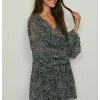 NA-KD RECYCELT DURCHSCHEINENDES MINI - Robe De Jour - Black/white Print -NA-KD Soldes Magasin 355f233863e14fbe813bd33d324374aa