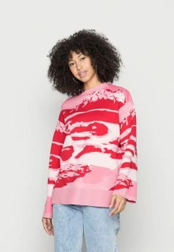NA-KD LANDSCAPE PRINT - Pullover - Red