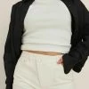 NA-KD ORGANIC ASYMMETRIC CLOSURE WIDE - Jean Flare - White -NA-KD Soldes Magasin 384fb28c793348538cd05ec9d468f058