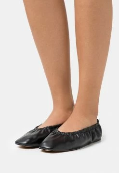 NA-KD GATHERED - Ballerines - Jet Black