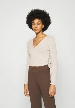 NA-KD OVERLAP - Pullover - Beige