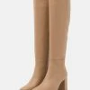 NA-KD KNEE HIGH BOOTS - Bottes - Beige -NA-KD Soldes Magasin 3af33bd10db3410aaf3207834e8533de