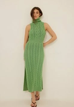 NA-KD MIT HOHEM AUSSCHNITT - Robe Longue - Green