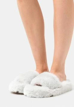 NA-KD FLUFFY FOOTBED HOME - Chaussons - Light Grey