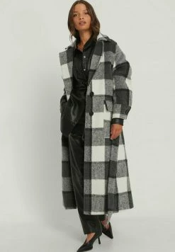 NA-KD ÜBERGROSSER - Manteau Classique - Black/white