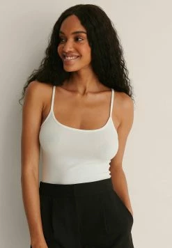 NA-KD MIT SPAGHETTI-TRÄGERN - Caraco - Offwhite