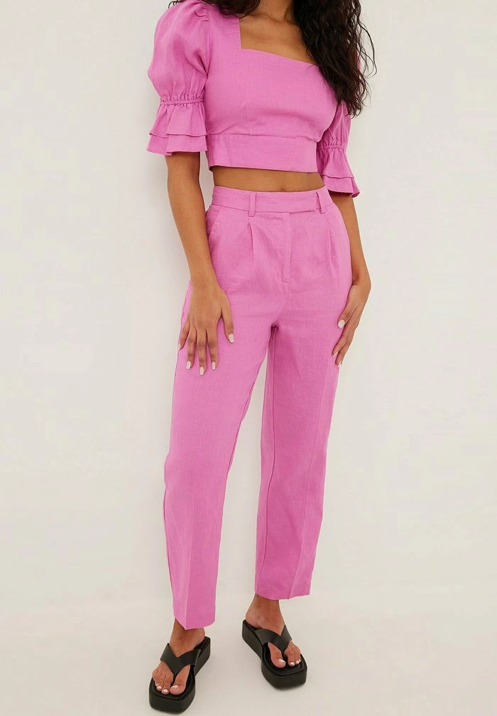 NA-KD Pantalon Classique - Pink 1 NA-KD Pantalon Classique - Pink