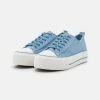NA-KD PLATFORM LACE UP TRAINERS - Baskets Basses - Light Blue Grey -NA-KD Soldes Magasin 3f66eded197145c1af77410c6c664d2c