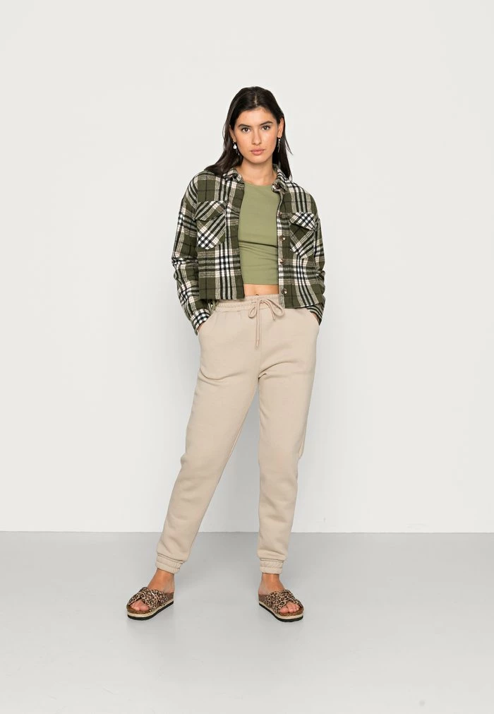 NA-KD BRUSHED PANTS - Pantalon De Survêtement - Taupe 2 NA-KD BRUSHED PANTS - Pantalon De Survêtement - Taupe – Image 2