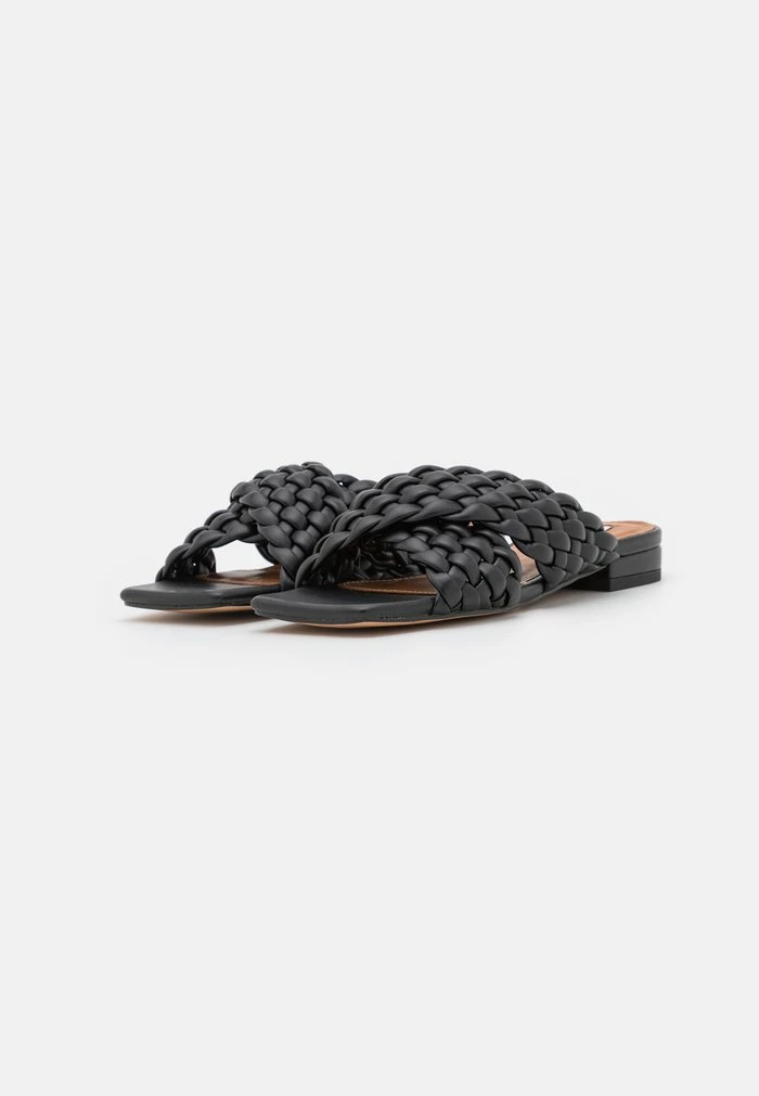 NA-KD CROSSED BRAIDED FLATS - Mules - Black 3 NA-KD CROSSED BRAIDED FLATS - Mules - Black – Image 3