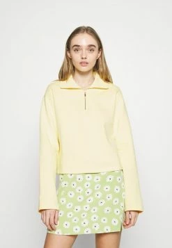 NA-KD HALF ZIP UP - Sweatshirt - Yellow