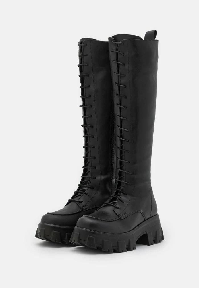 NA-KD CHUNKY LACE UP BOOTS - Bottes à Lacets - Black 3 NA-KD CHUNKY LACE UP BOOTS - Bottes à Lacets - Black – Image 3