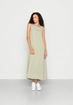 NA-KD ORGANIC OPEN BACK MIDI DRESS - Robe Longue - Desert Sage