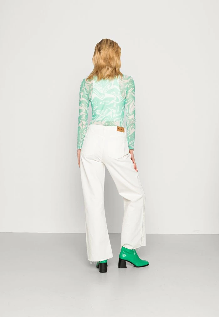 NA-KD WIDE LEG RAW HEM - Jean Boyfriend - Ecru 3 NA-KD WIDE LEG RAW HEM - Jean Boyfriend - Ecru – Image 3