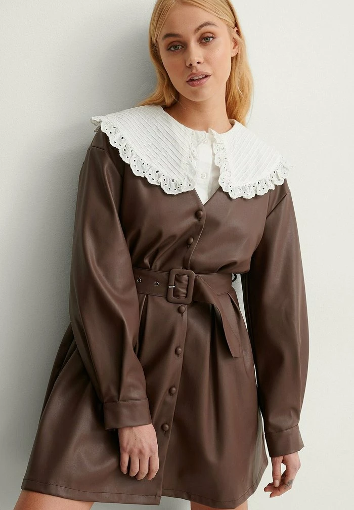 NA-KD Robe Chemise - Brown 1 NA-KD Robe Chemise - Brown
