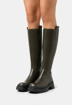 NA-KD RECYCLED CAP DETAILED BOOTS - Bottes à Plateau - Khaki Green