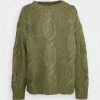 NA-KD OVERSIZED CABLE - Pullover - Olive -NA-KD Soldes Magasin 4904baa19d9941cfa6bb7219585c4a2a