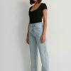 NA-KD MIT SEITENSCHLITZ UND HOHER TAILLE - Jean Droit - Light Blue -NA-KD Soldes Magasin 499a5dcbe89240f2a759e8a3a11b83dc