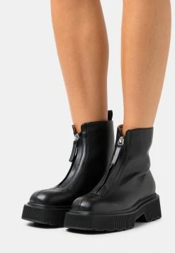 NA-KD ZIP DETAILED BOOTS - Bottines à Plateau - Black