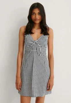 NA-KD Robe De Jour - Black/white