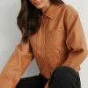 NA-KD Veste En Similicuir - Burnt Orange -NA-KD Soldes Magasin 4ea8c079d05041b18b5c7e4d49581a8e