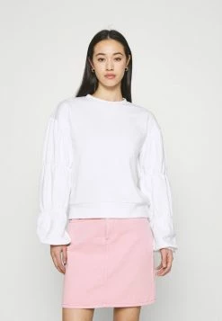 NA-KD DETAILED SLEEVE - Sweatshirt - White