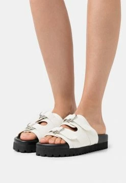 NA-KD DOUBLE BUCKLE - Mules - White