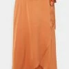 NA-KD OVERLAP SKIRT - Jupe Portefeuille - Orange -NA-KD Soldes Magasin 51aa4b09583e43b19ddfddfaf0c6ecf7