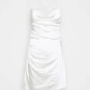 NA-KD WATERFALL DRAPED MINI DRESS - Robe De Soirée - White -NA-KD Soldes Magasin 51b4a51894514bec8ad0360d80d4c183