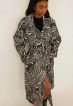 NA-KD Trench - Swirl Print