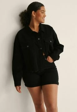 NA-KD ORGANISCH - Veste En Jean - Washed Black