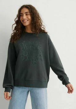 NA-KD BALLOON SLEEVE - Sweatshirt - Grey On A Break