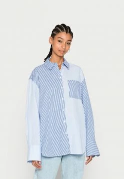 NA-KD OVERSIZED SHIRT - Chemisier - Blue