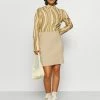 NA-KD STRUCTURED SKIRT - Minijupe - Beige -NA-KD Soldes Magasin 563b3b7217b6486f8c9fc708ed5eb462
