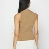 NA-KD X ZALANDO EXCLUSIVE - RIBBED - Débardeur - Beige -NA-KD Soldes Magasin 5796c339724341c39009ebd11f674ff8