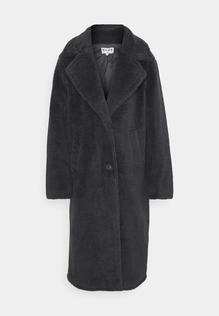NA-KD TEDDY COAT - Manteau Classique - Dark Blue 5 NA-KD TEDDY COAT - Manteau Classique - Dark Blue – Image 5
