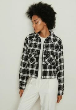 NA-KD MIT GROSSEN ÄRMELN - Veste Légère - Black