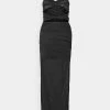 NA-KD HIGH SLIT DRESS - Robe Longue - Black 4 NA-KD HIGH SLIT DRESS - Robe Longue - Black -NA-KD Soldes Magasin 58a34641750146f9bd097fbed873954e