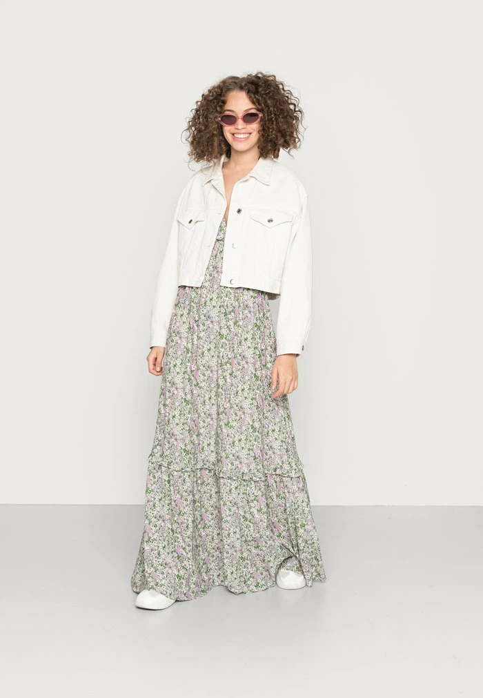 NA-KD BALLOON SLEEVE FRILL DRESS - Robe Longue - Pink Flower 2 NA-KD BALLOON SLEEVE FRILL DRESS - Robe Longue - Pink Flower – Image 2