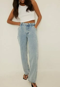 NA-KD MIT GERADEN TASCHEN - Jean Droit - Light Blue