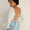 NA-KD Blouse - White -NA-KD Soldes Magasin 5be8cf174a7642e89bb6b21dbdf59c84