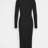 NA-KD HIGH NECK SLIT DRESS - Robe Pull - Black 4 NA-KD HIGH NECK SLIT DRESS - Robe Pull - Black -NA-KD Soldes Magasin 5c01cb5fb2c740518bcca000618a3e14