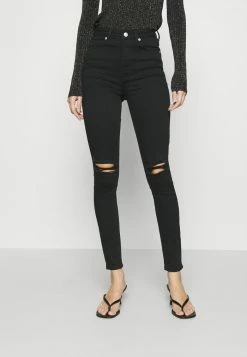 NA-KD HIGH WAIST - Jeans Skinny - Black